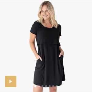 Kindred Bravely - Eleanora Bamboo Maternity & Nursing Lounge Dress, Small, NWOT